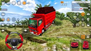 Truk Oleng Canter Merah Mengangkut Sawit Hampir Terbalik l Mod Bus Simulator Indonesia screenshot 5