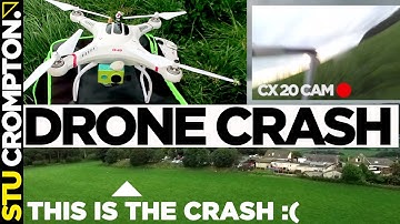 DRONE CRASH captured from dji phantom 3 pro camera