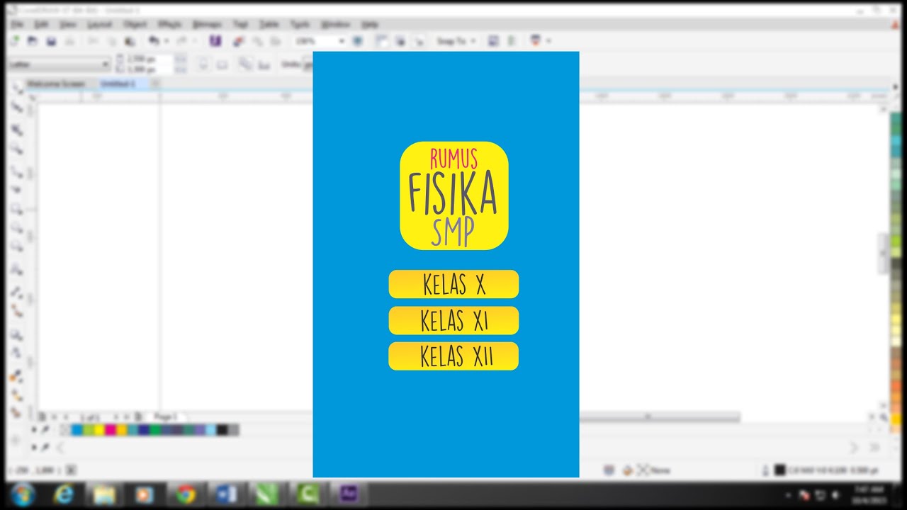 Cara Buat Desain Aplikasi  Android Tutorial Corel Draw  