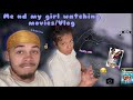 A day in life in the  wit my girlfriend watchin movies chilling/vlog