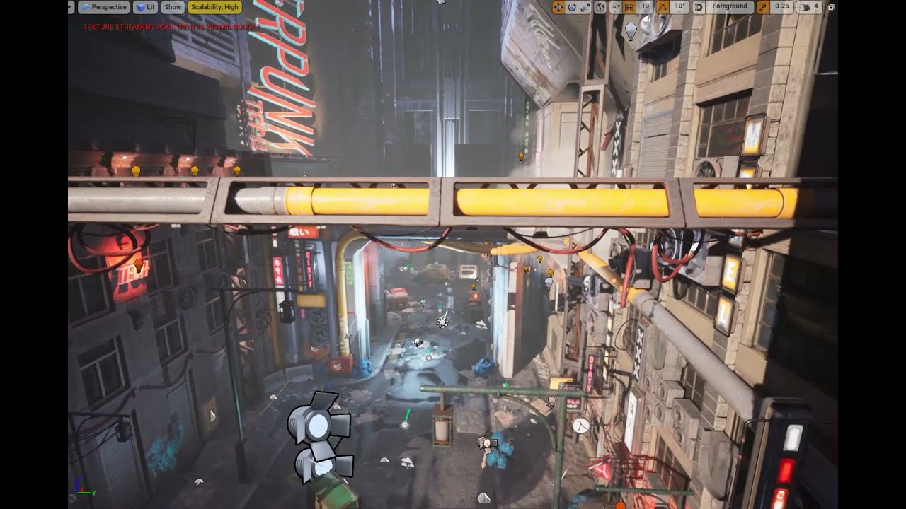 Demo escena Cyberpunk en Unreal Engine
