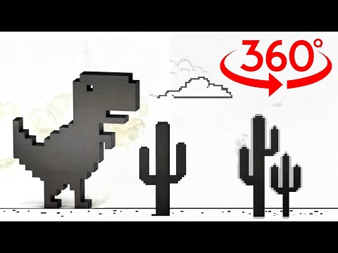 360° Google Dinosaur - T-REX in VR [4K] Video 