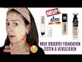 Noch nie so KRASS DECKEND!! ich TESTE & VERGLEICHE 3 neue Drogerie Foundations