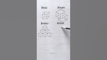 How to draw 3d cube🤔😱 #shorts #craft #art #drawing #crafts #satisfying