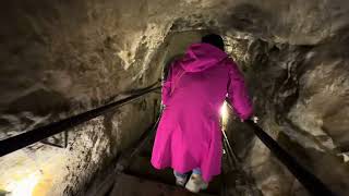Walking down Sunny Jim Sea Cave in La Jolla via a 145-step tunnel in La Jolla California 03/31/2026
