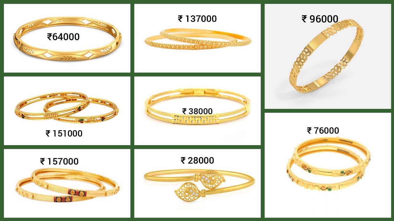 Latest Daily Wear Gold Bangles With Price Youtube 