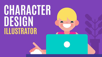 CHARACTER DESIGN in illustrator - STEP BY STEP Drawing Tutorial