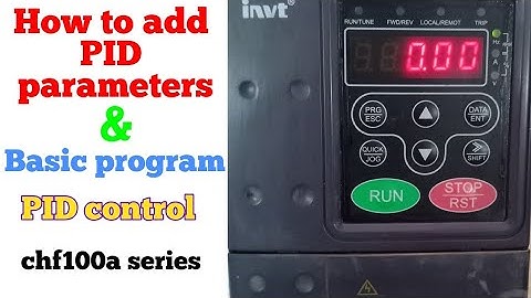 How to add PID parameters / invt pid parameter / PID control / invt basic program / invt