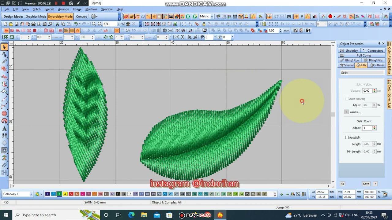 Belajar desain Wilcom User Define Split Wilcom E2 