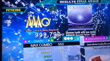 (DDR A20+) Chronos (walk with you remix) ESP-14 re-PFC 999,790 (+18)!!!!