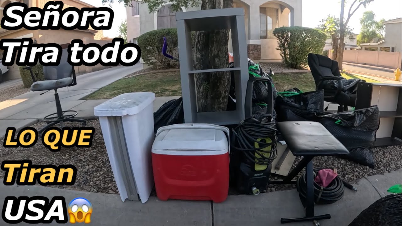 Lo que tiran en USA🤑SEÑORA BOTA MUCHAS COSAS😱😱Lo que tiran los millonarios