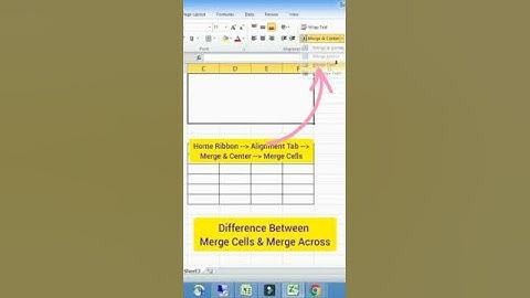 Difference Between Merge Cells & Merge Across in Excel - #shorts #banutrainingtech