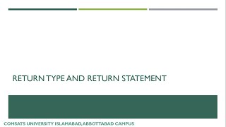 C/C++ Programming | Return Type and Return Statement in Function | The Ingenuity Lab C C Programming Function Parameters The Ingenuity Lab