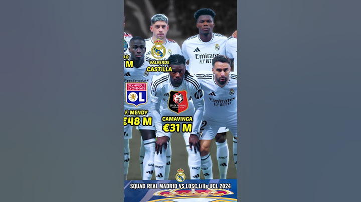 SQUAD REAL MADRID VS LOSC Lille UCL 2024 #realmadrid #bintangbola