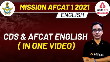 MISSION AFCAT 1 2021 | English | CDS & AFCAT English ( In one video)
