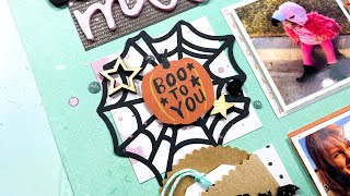 When in Moore Halloween Scrapbook Process Grid Style Layout