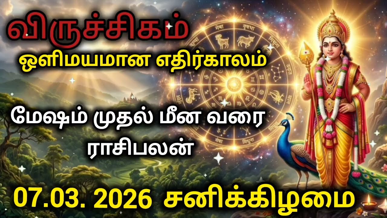 07.03.2026 olimayamana ethirkaalam Today Rasi Palan in Tamil | Indraya RasiPalan #rasipalan #ராசி 