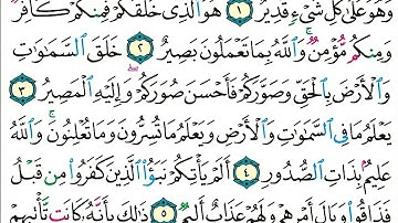 سورة التغابن كاملة الشيخ محمد جبريل قراءة بالتوسط
