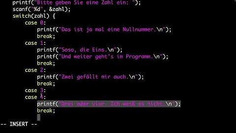 WS21 C Switch-Case und Enums