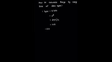 Java | How to calculate range using size of data type