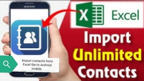 How to import contact numbers from Excel to Android phone | Excel to Gmail account
