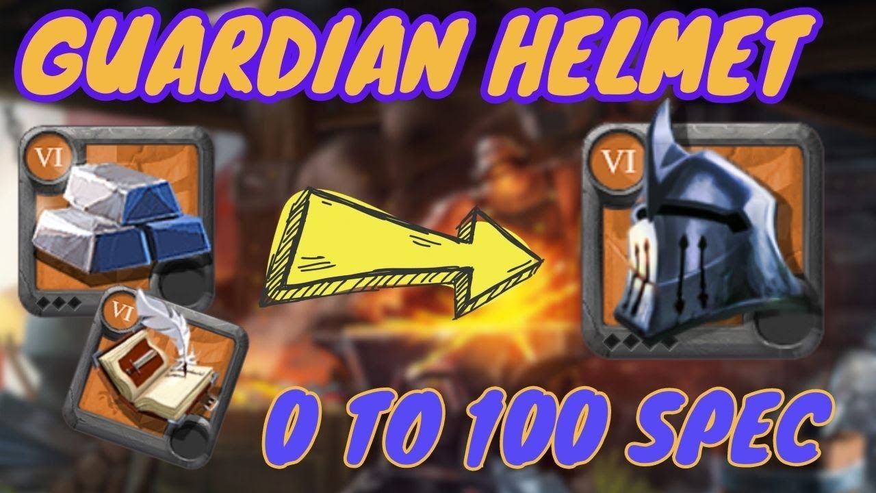 Crafting Guardian Helmet 0 TO 100 SPEC Albion Online YouTube