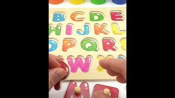 Color & Letter Puzzle Sorting!  Fun Learning Game for Toddlers #shorts