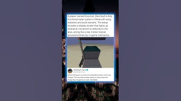 A player named Enochian_Devil built a fully functional radar system in Minecraft using redstone and