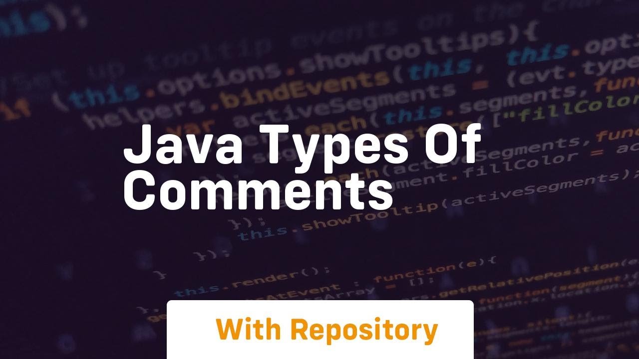 java types of comments - YouTube