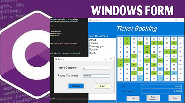 C#, Winforms, Windows form, Ticket Booking, Textbox,GroupBox, Label, Panel, Button, Error provider.