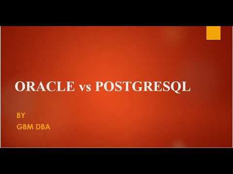 Postgresql VS Oracle Tools comparison in Tamil