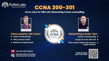 Free CCNA 200-301 Training demo with career-oriented tips for a successful Networking career| 14 May