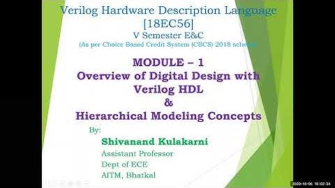 Verilog HDL (18EC56) | Emergence of HDLs | VTU