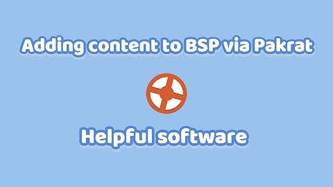 Утилита Pakrat — Упаковка контента в BSP карту