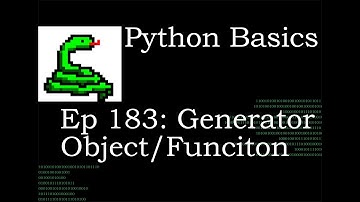 Python Basics Generator Objects