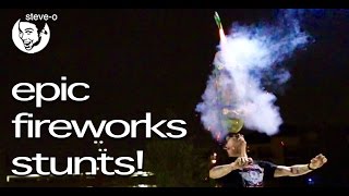 Epic Fireworks Stunts - Steve-O