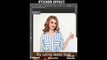 STICKER EFFECT PHOTOSHOP UNDER 1 MINUTE #Shorts