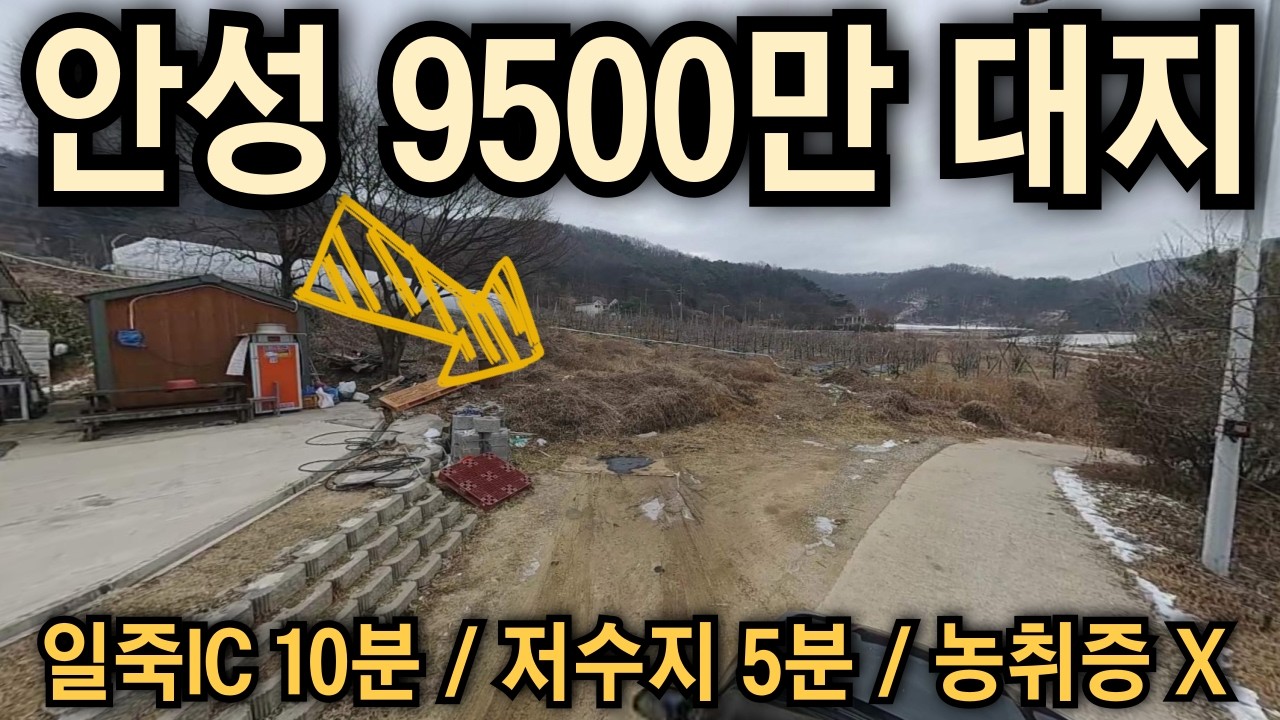 안성 죽산면 소액투자 대지 9500만원 127평 농취증 필요없고 농사지을 필요없는 토지 땅 #급매#재테크#경매#강의#토지#매물#땅