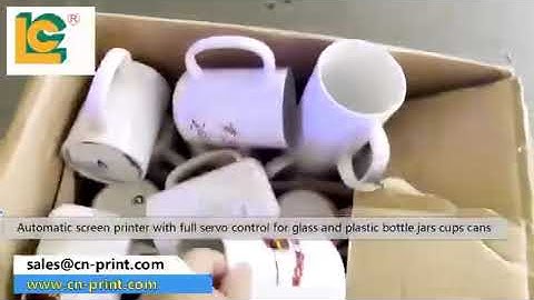 2color Automatic servo control screen printer for cups bottle jars LC-CNC208