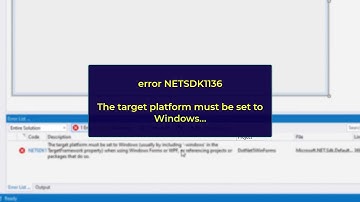 .Net 5 RC2, WinForms, Visual Studio Preview, fix error NETSDK1136