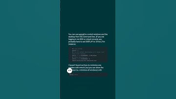 How to hide or minimize X11 window from console? #shorts