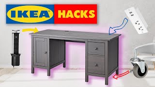 Ikea Desk Hack (Hemnes) - Rolling, Hidden Power/Charging, Lights, Temperature Controlled Fans