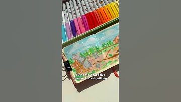 Arrtx Acrylic Marker Sketchbook Drawing #sketchbookart #art #arrtx #acrylicmarkers #animalart