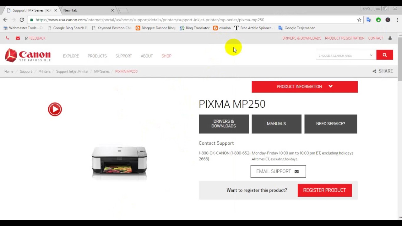 Update How to Download CANON PIXMA MP250 Driver For MAC OS X