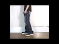 バンソン フライングファイヤーパターンスカル刺繍 デニムパンツ sp-b-14
