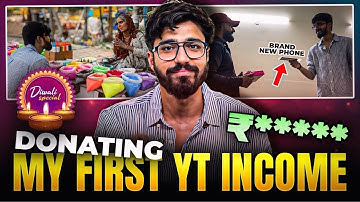 Donating My First YouTube Income 🤑 Diwali Special 🎉  | Worth ₹***** Money 😱 | Ritik Mishra