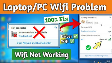 laptop wifi connection problem windows 7 | wifi connected but no internet access | wifi not showing