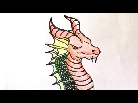 How to draw a dragon - YouTube