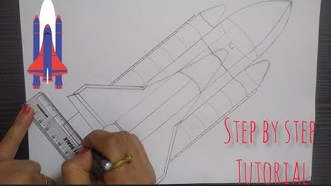 how to draw spaceship easy / Space shuttle drawing / Draw space shuttle / Rocket drawing