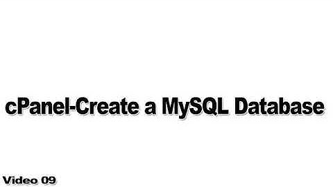 cPanel create a mySQL Database . Affiliate marketing course part 9